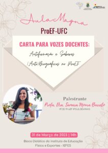 Coordenação do ProEF UFC convida para aula magna do Mestrado em